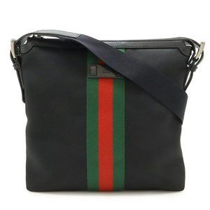 GUCCI Black Leather Shoulder Bag